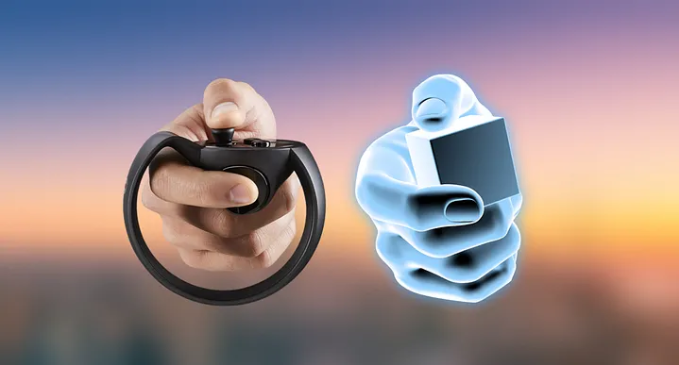 meta hand and controller